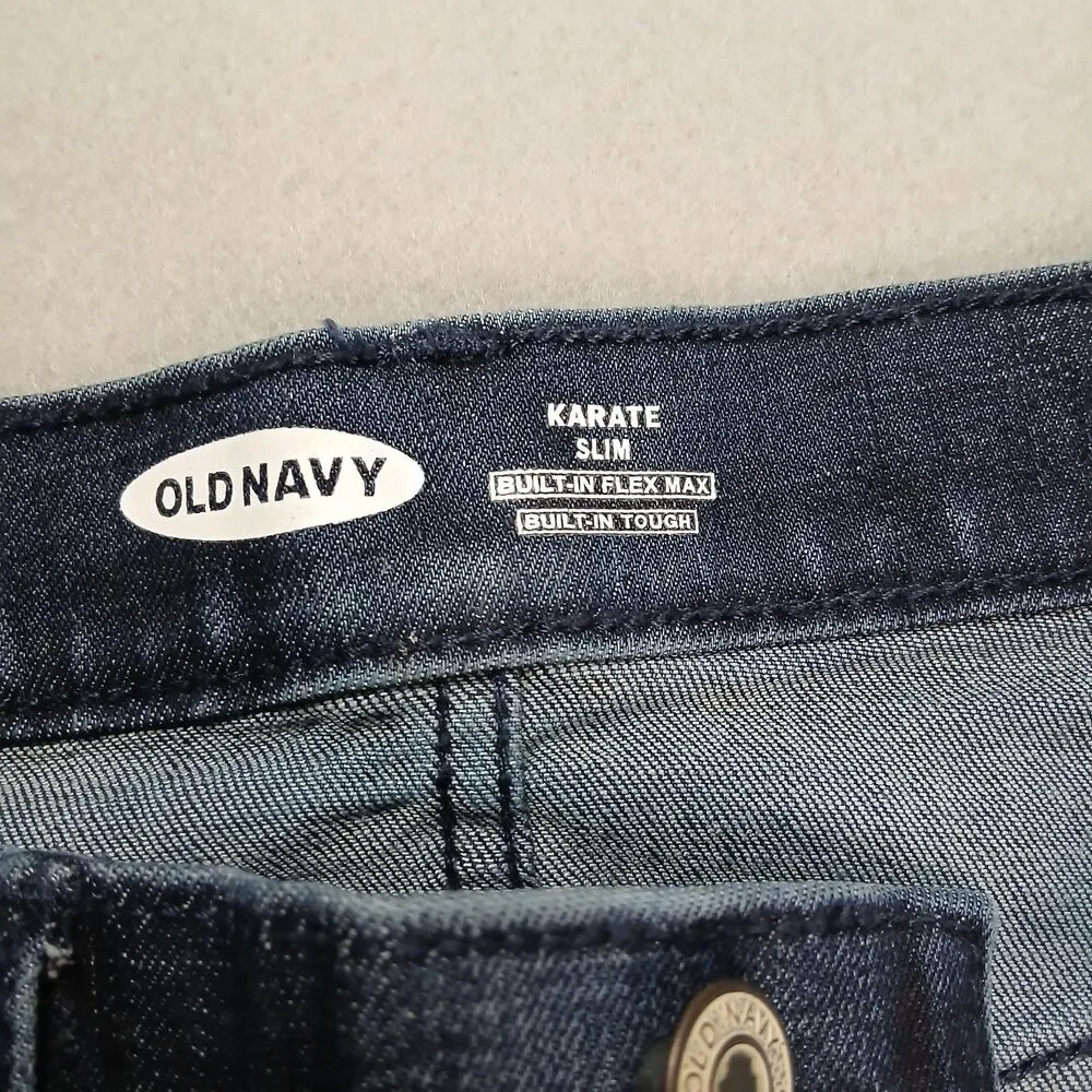 Old Navy Jeans KARATE Slim Distressed Flex Max Denim Pants NWT Youth Girls 14